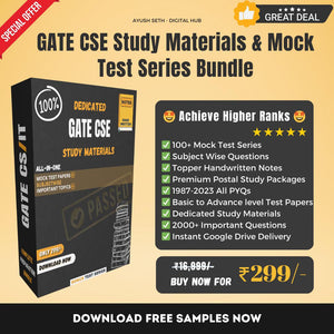 Very rare GATE CSE Study Materials & Mock test series bundle