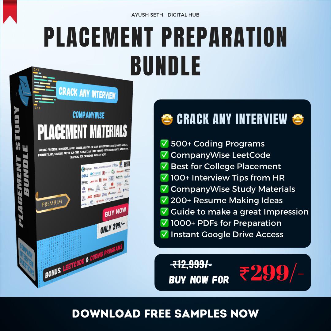 Placement Preparation Bundle